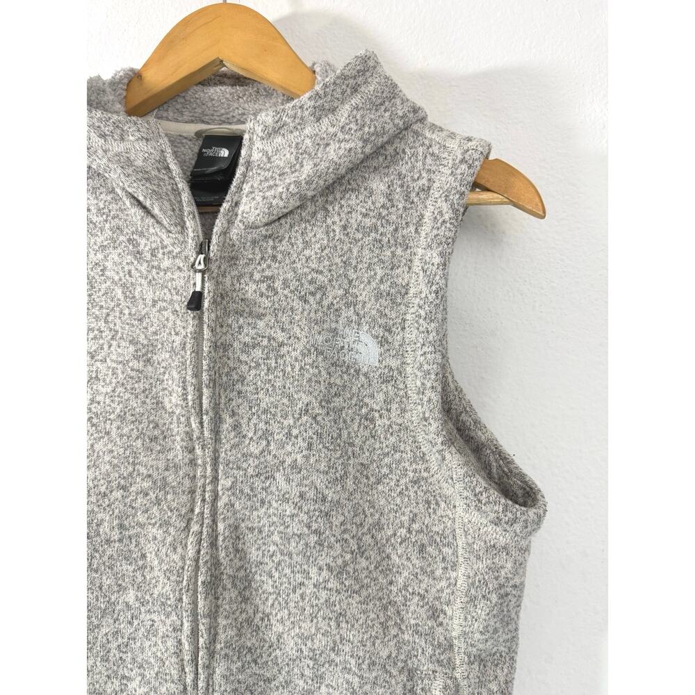 The North Face Gray Hooded Vest Women’s Size M Full Zip Outdoor - Picture 4 of 10